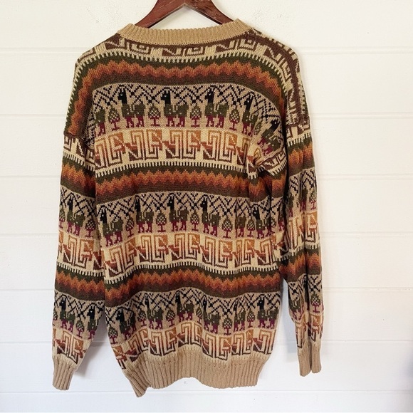 EUC Artesania Los Andes 100% Peruvian Alpaca Wool Unisex Sweater Jumper Size L - Picture 5 of 5